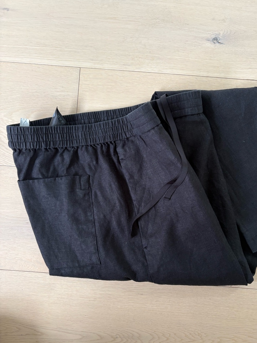 COS Black Linen Pants